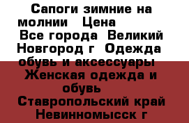 Сапоги зимние на молнии › Цена ­ 5 900 - Все города, Великий Новгород г. Одежда, обувь и аксессуары » Женская одежда и обувь   . Ставропольский край,Невинномысск г.